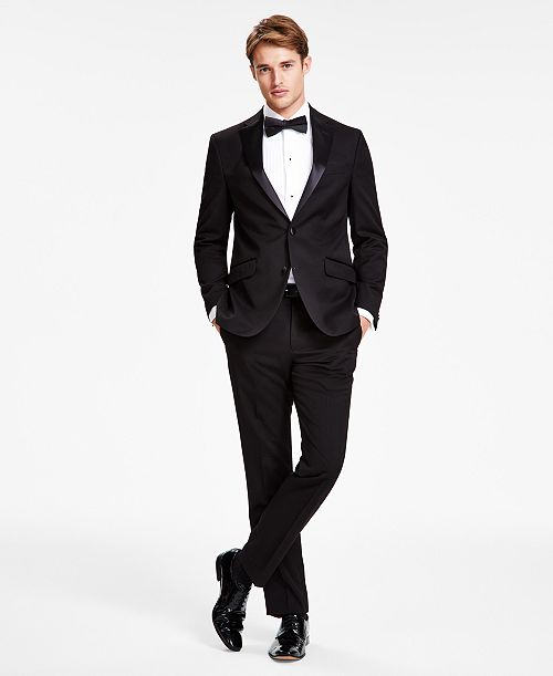 Kenneth Cole Reaction Men's Slim-Fit Ready Flex Tuxedo Suit Men's Fashion & Accessories