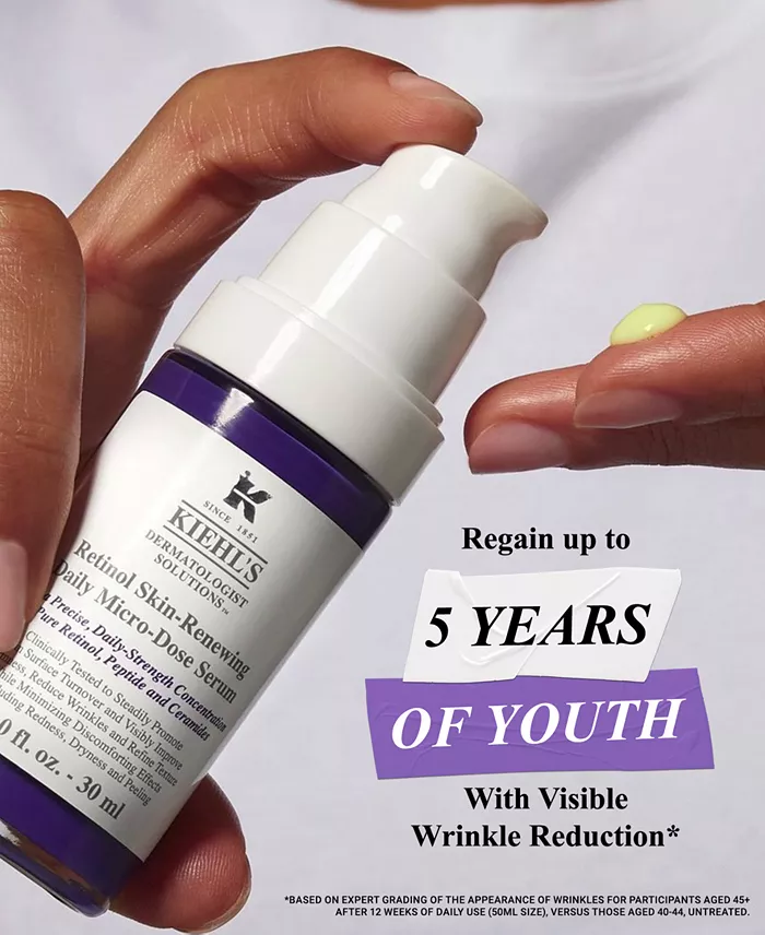 Kiehl's Since 1851 Micro-Dose Anti-Aging Retinol Serum With Ceramides And Peptide 1.7-oz. Beauty