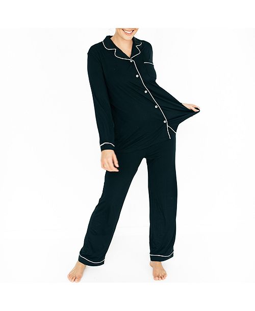 Kindred Bravely Maternity Clea Classic Long Sleeve Nursing Pajama Women's Fashion Shoes & Accessories