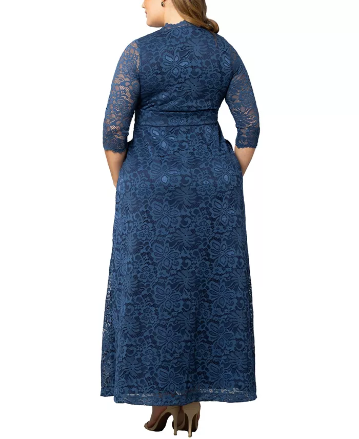 Kiyonna Plus Size Maria Lace Evening Gown Women's Fashion Shoes & Accessories