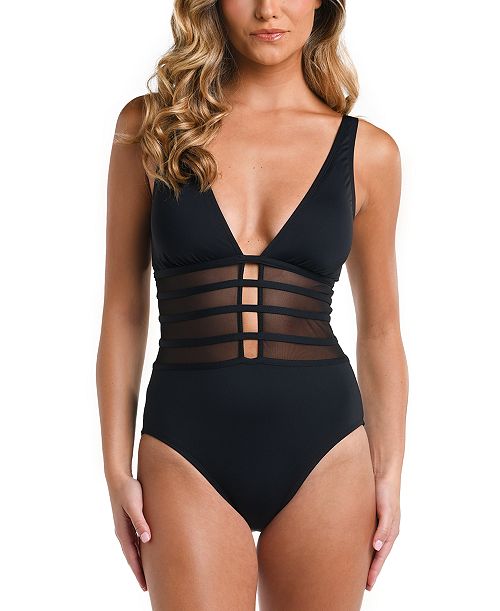 La Blanca Women's Island Goddess Shaping One-Piece Swimsuit Women's Fashion Shoes & Accessories