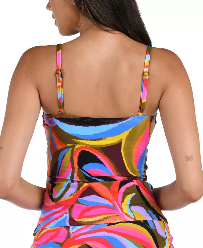 La Blanca Women's Tropic Waves Lingerie Strap Tankini Top Women's Fashion Shoes & Accessories