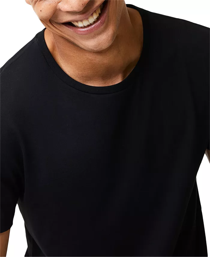 Lacoste Men's 3-Pack Essential Cotton Crew Neck Regular Fit Undershirts Men's Fashion & Accessories