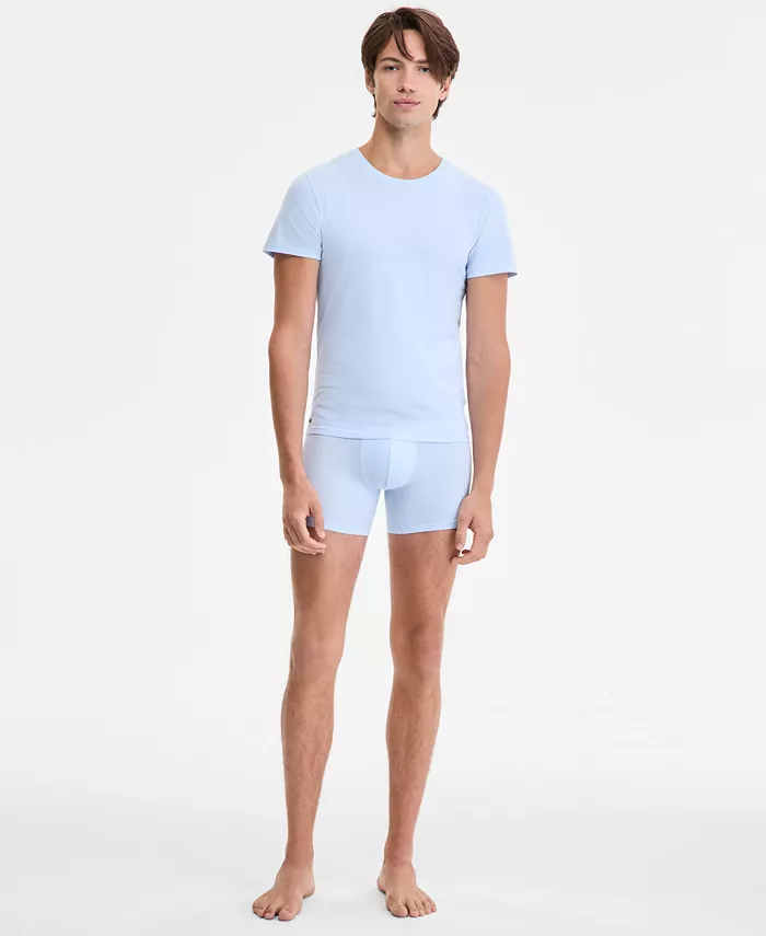 Lacoste Men's 3-Pk. Slim Fit Crewneck T-Shirts & 3-Pk. Regular-Fit Logo Boxer Briefs Holiday Gift Set Men's Fashion & Accessories