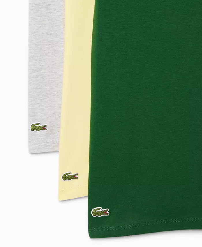 Lacoste Men's 3-Pk. Slim Fit Crewneck T-Shirts Men's Fashion & Accessories