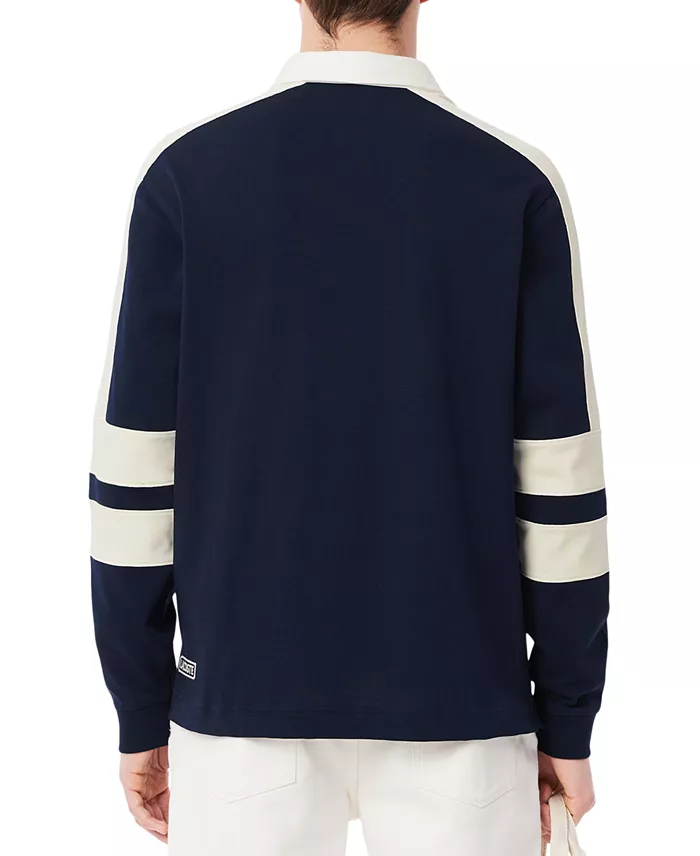 Lacoste Men's Classic-Fit Stripe Polo Sweatshirt Men's Fashion & Accessories