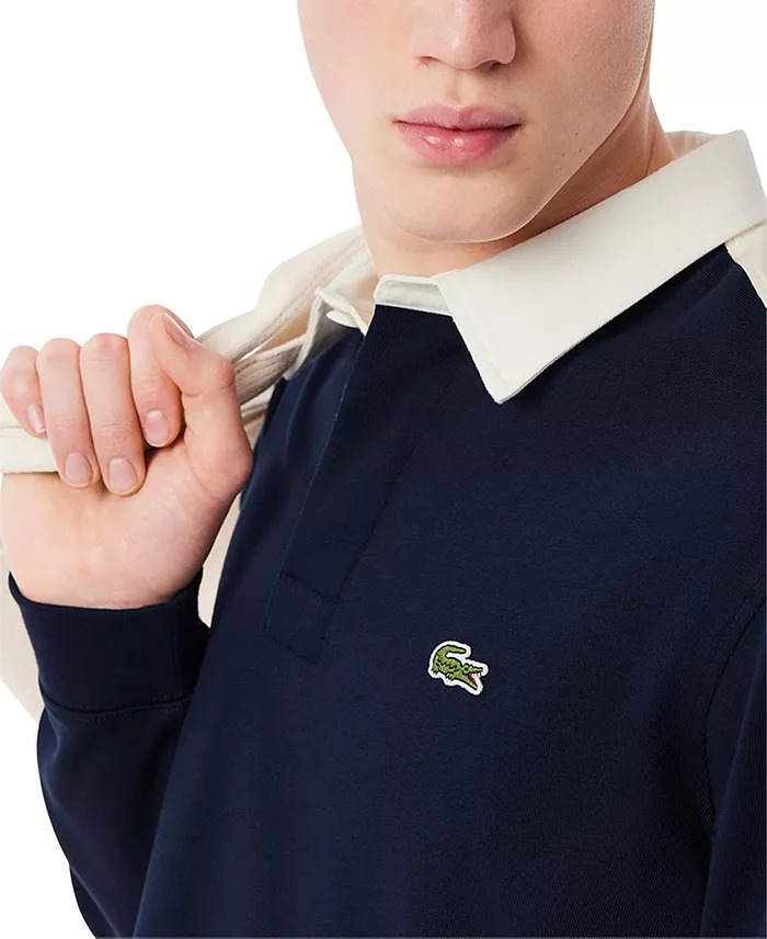 Lacoste Men's Classic-Fit Stripe Polo Sweatshirt Men's Fashion & Accessories