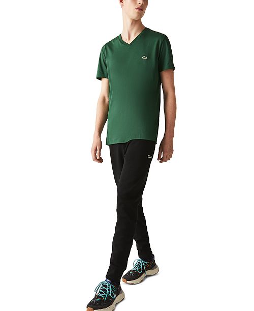 Lacoste Men’s Classic V-Neck Soft Pima Cotton Tee Shirt Men's Fashion & Accessories