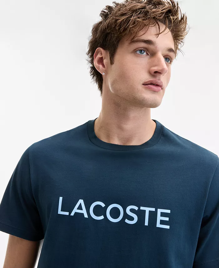 Lacoste Men's Crewneck Logo Pajama T-Shirt Men's Fashion & Accessories