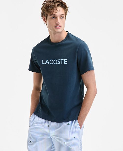 Lacoste Men's Crewneck Logo Pajama T-Shirt Men's Fashion & Accessories