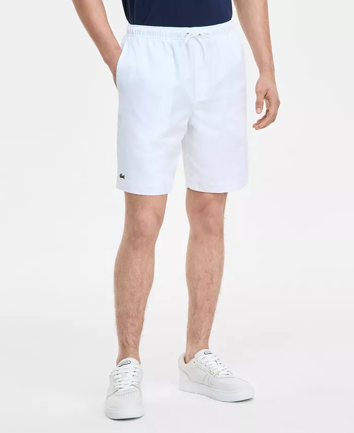 Lacoste Men's Diamante-Print 8" Sport Drawstring Shorts Men's Fashion & Accessories