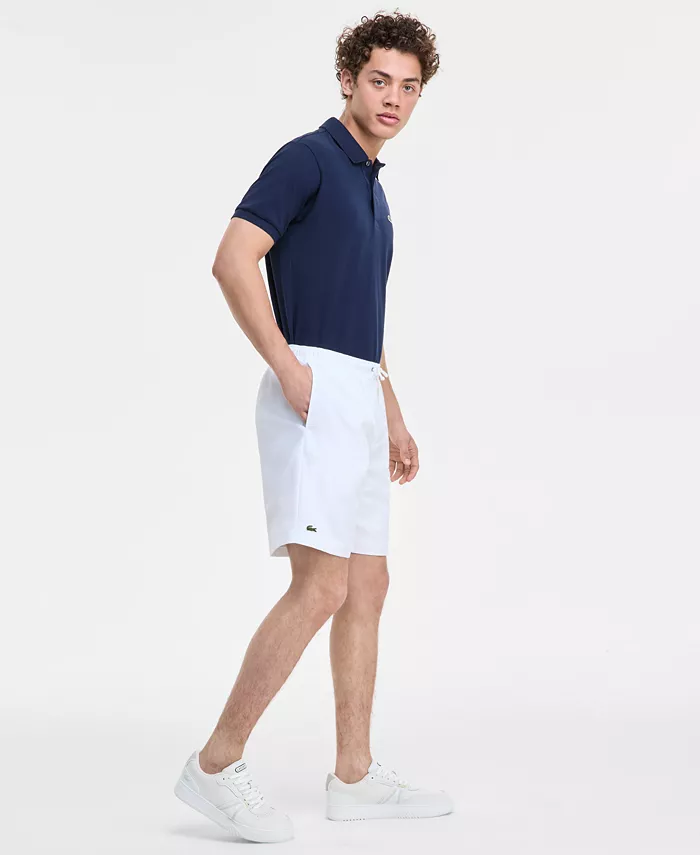 Lacoste Men's Diamante-Print 8" Sport Drawstring Shorts Men's Fashion & Accessories