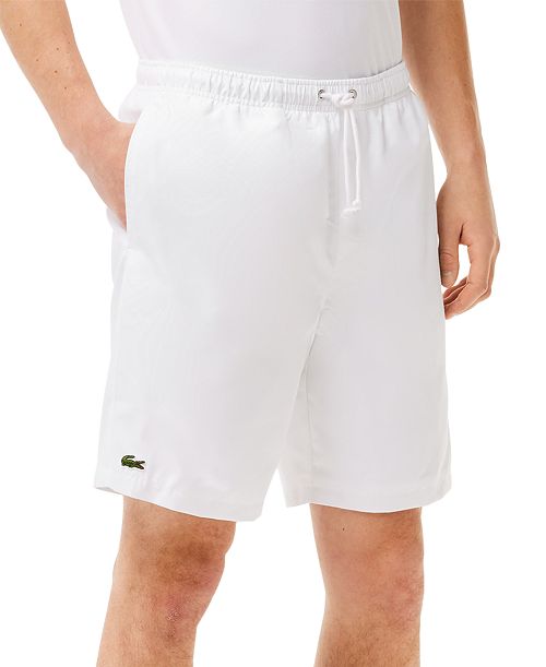 Lacoste Men's Diamante-Print 8" Sport Drawstring Shorts Men's Fashion & Accessories