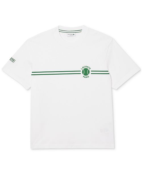 Lacoste Men's Heritage Short Sleeve Graphic Tennis T-Shirt Men's Fashion & Accessories