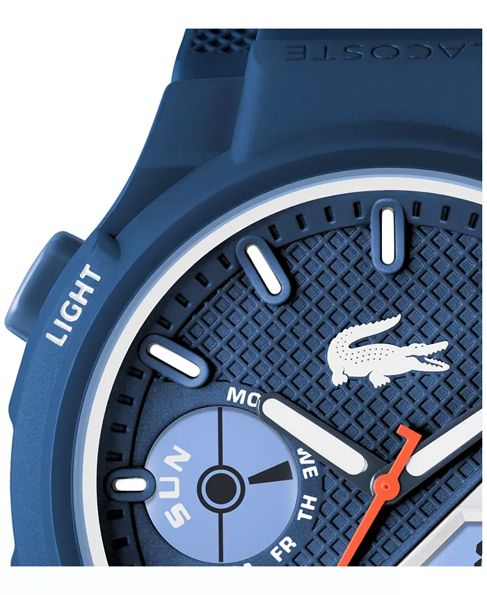 Lacoste Men's LC33 Blue Silicone Strap Watch 45mm Jewelry & Watches
