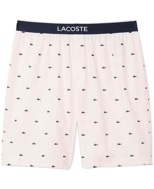 Lacoste Men's Loungewear Croc Print Pajama Shorts Men's Fashion & Accessories