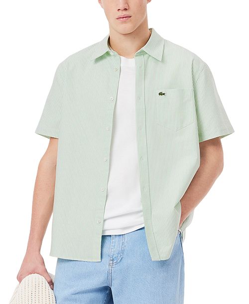 Lacoste Men's Raye Short Sleeve Button-Front Shirt Men's Fashion & Accessories