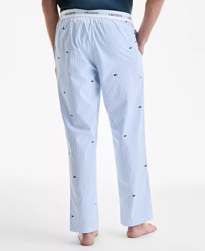 Lacoste Men's Regular-Fit Croc Stripe Pajama Pants Men's Fashion & Accessories