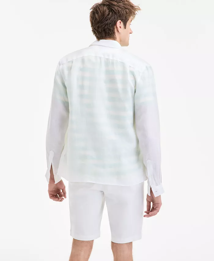 Lacoste Men's Regular-Fit Linen Shirt Men's Fashion & Accessories