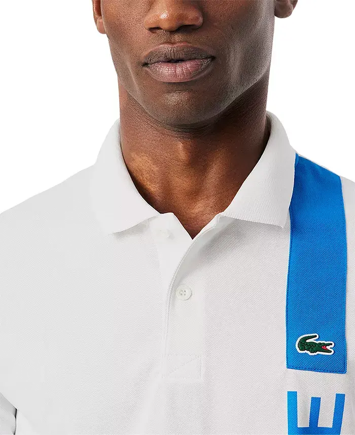 Lacoste Men's Regular-Fit Ultra Dry Moisture-Wicking Logo-Print Polo Shirt Men's Fashion & Accessories