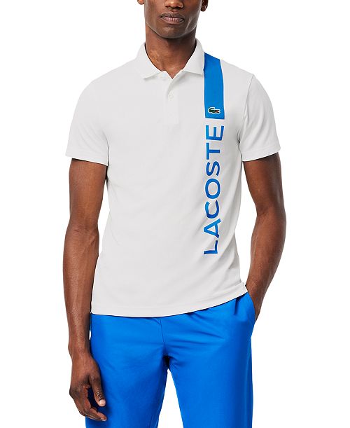 Lacoste Men's Regular-Fit Ultra Dry Moisture-Wicking Logo-Print Polo Shirt Men's Fashion & Accessories