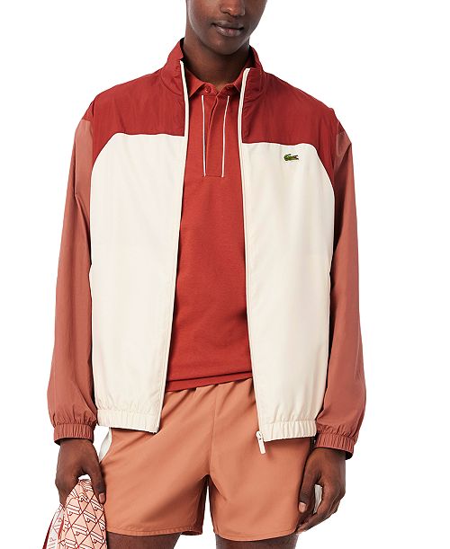 Lacoste Men's Relaxed-Fit Colorblocked Logo Jacket Men's Fashion & Accessories