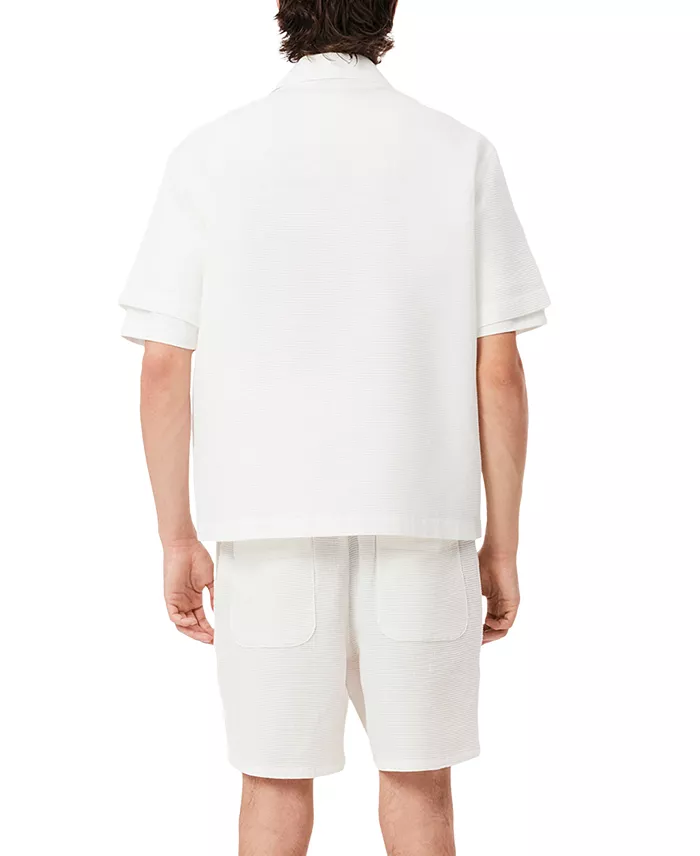 Lacoste Men's Relaxed-Fit Waffle-Fabric Shorts Men's Fashion & Accessories