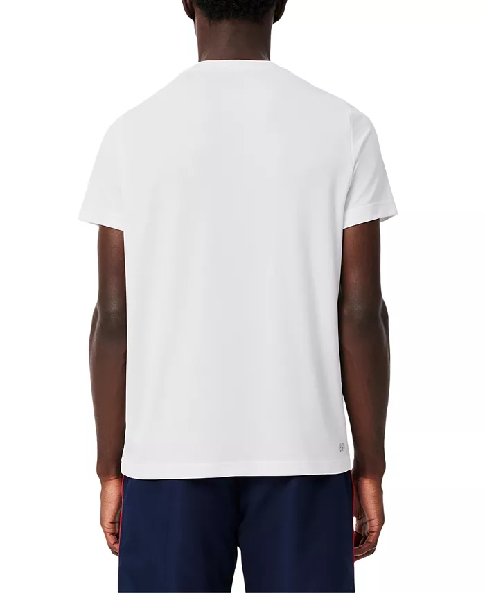 Lacoste Men's Short Sleeve Performance Logo Stripe T-Shirt Men's Fashion & Accessories