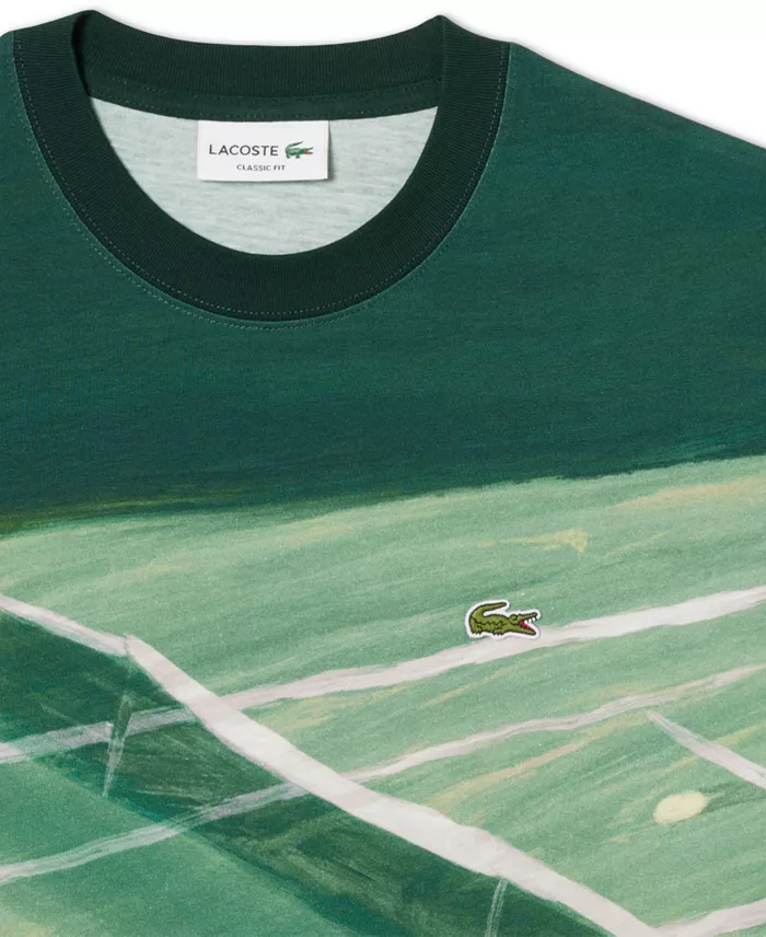 Lacoste Men's Tennis Court Graphic T-Shirt Men's Fashion & Accessories