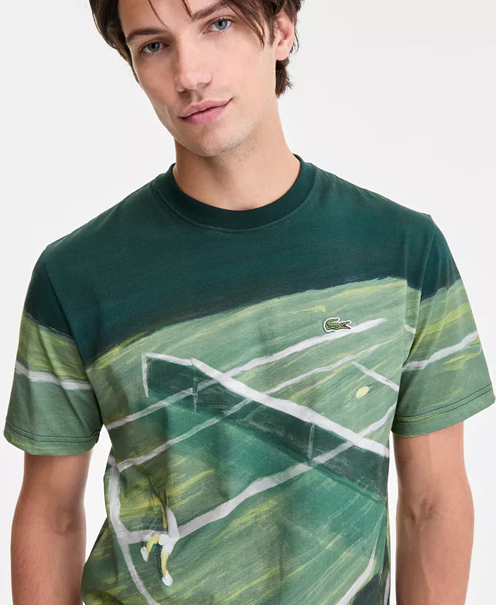 Lacoste Men's Tennis Court Graphic T-Shirt Men's Fashion & Accessories