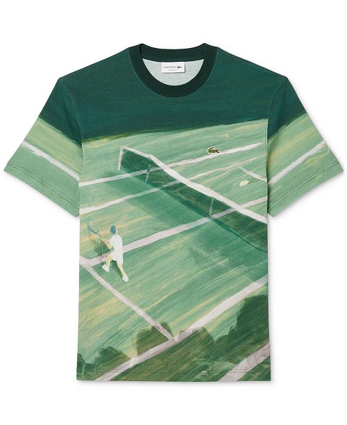 Lacoste Men's Tennis Court Graphic T-Shirt Men's Fashion & Accessories