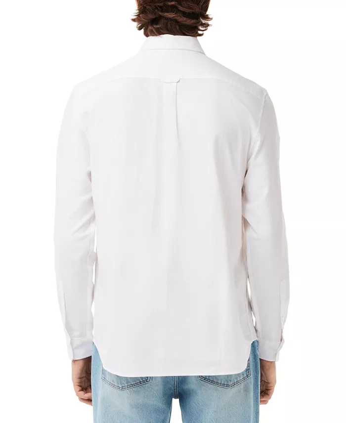 Lacoste Men's Woven Long Sleeve Button-Down Oxford Shirt Men's Fashion & Accessories