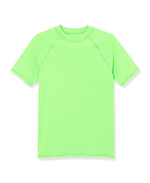 Lands' End Boys Chlorine Resistant Short Sleeve Crew Neck UPF 50 Rash Guard Kids