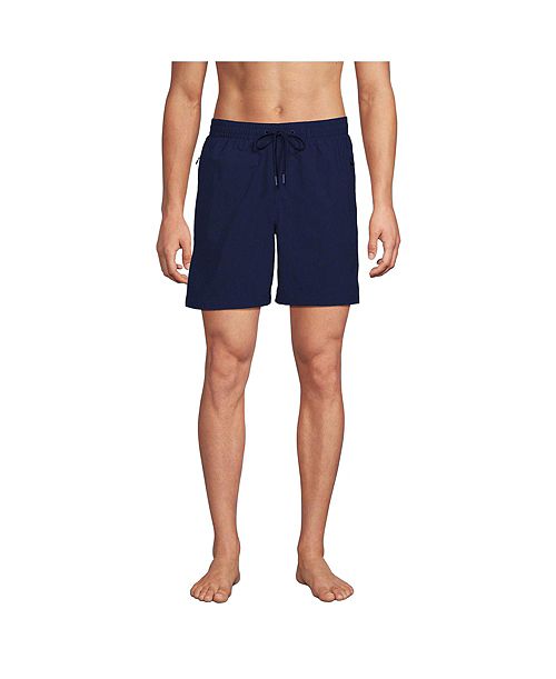 Lands' End Men's 7 Inch Volley Hydroliner Swim Trunks Men's Fashion & Accessories