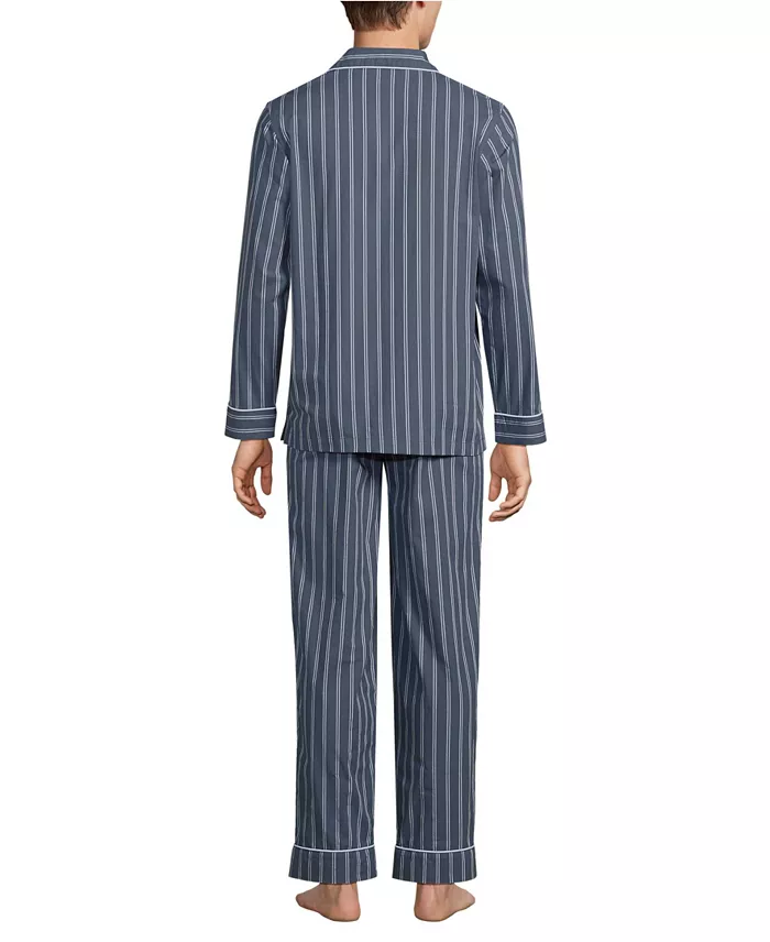 Lands' End Men's Long Sleeve Essential Pajama Set Men's Fashion & Accessories