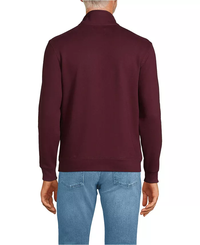 Lands' End Men's Long Sleeve Serious Sweats Mock Full Zip Men's Fashion & Accessories