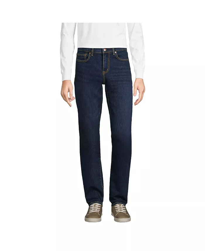 Lands' End Men's Recover 5 Pocket Traditional Fit Denim Jeans Men's Fashion & Accessories