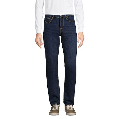 Lands' End Men's Recover 5 Pocket Traditional Fit Denim Jeans Men's Fashion & Accessories