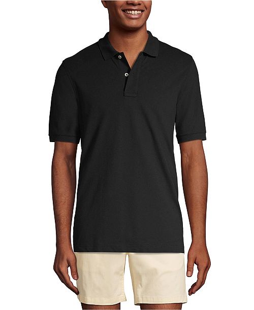 Lands' End Men's Short Sleeve Comfort-First Mesh Pique Polo Shirt Men's Fashion & Accessories