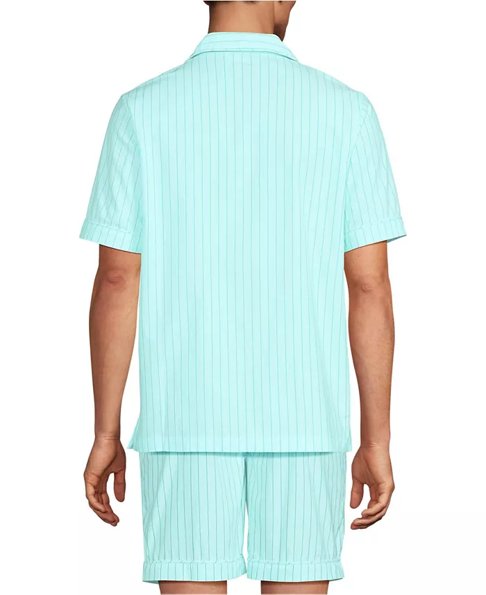 Lands' End Men's Short Sleeve Essential Pajama Shirt Men's Fashion & Accessories