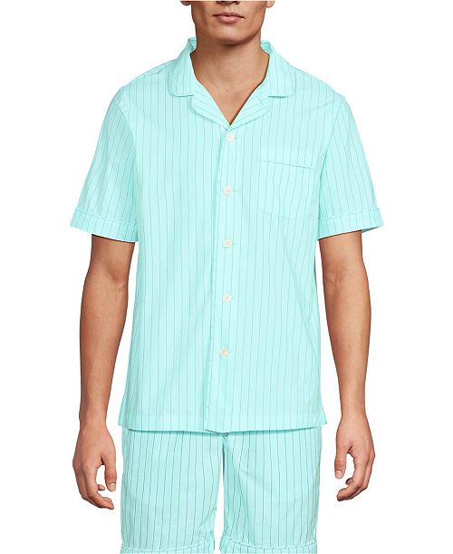 Lands' End Men's Short Sleeve Essential Pajama Shirt Men's Fashion & Accessories