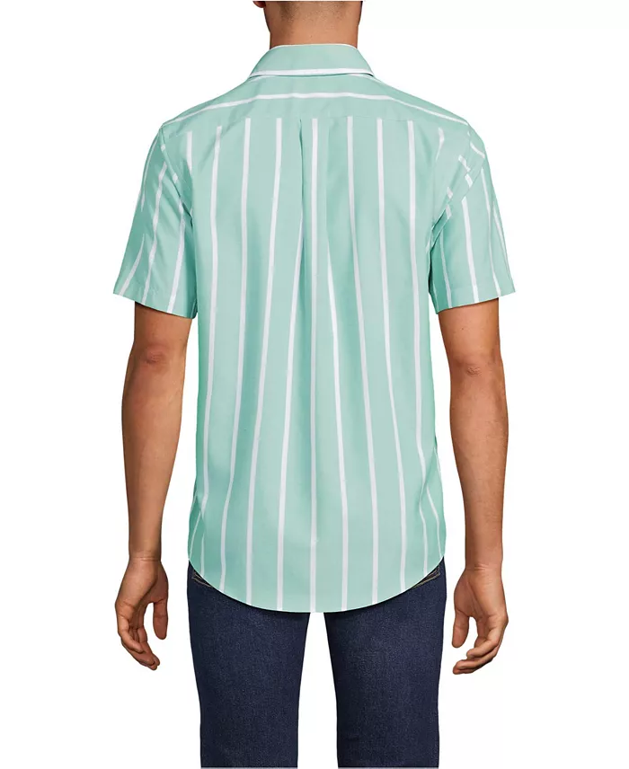 Lands' End Men's Short Sleeve No Iron Twill Shirt Men's Fashion & Accessories