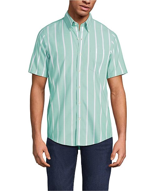 Lands' End Men's Short Sleeve No Iron Twill Shirt Men's Fashion & Accessories
