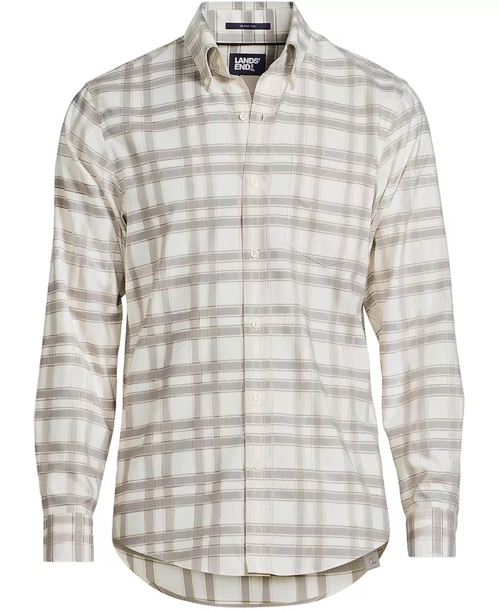 Lands' End Men's Traditional Fit No Iron Twill Shirt Men's Fashion & Accessories