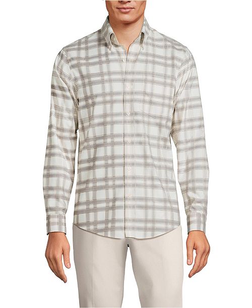 Lands' End Men's Traditional Fit No Iron Twill Shirt Men's Fashion & Accessories