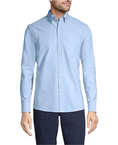 Lands' End Men's Traditional Fit Sail Rigger Oxford Shirt Men's Fashion & Accessories