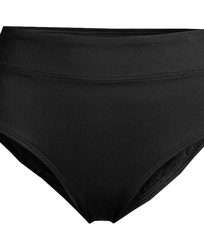 Lands' End Plus Size Tummy Control High Waisted Bikini Swim Bottoms Women's Fashion Shoes & Accessories