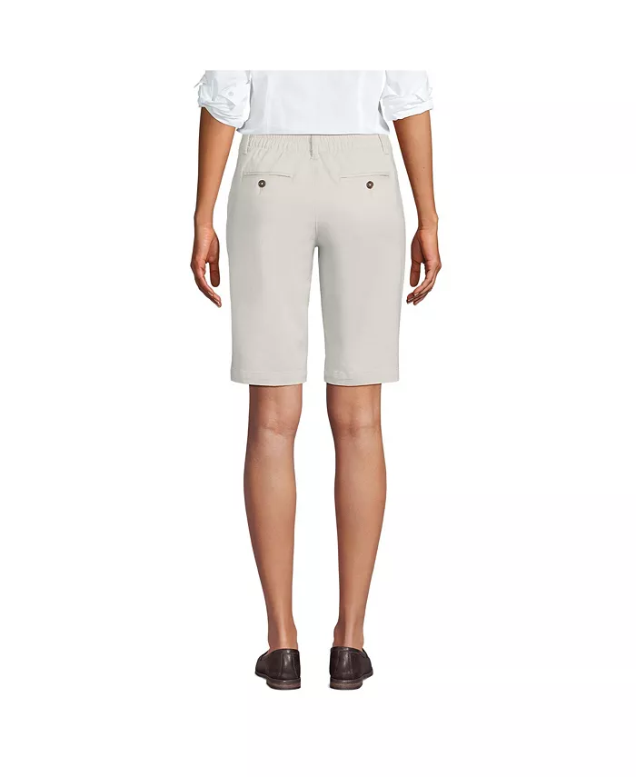 Lands' End Women's Classic 12" Chino Shorts Women's Fashion Shoes & Accessories