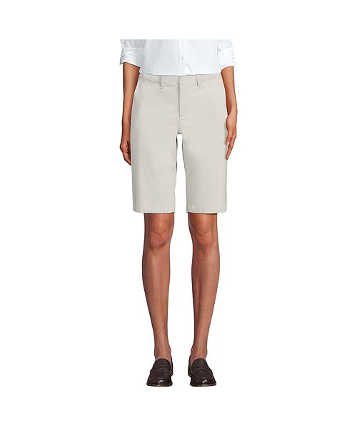 Lands' End Women's Classic 12" Chino Shorts Women's Fashion Shoes & Accessories