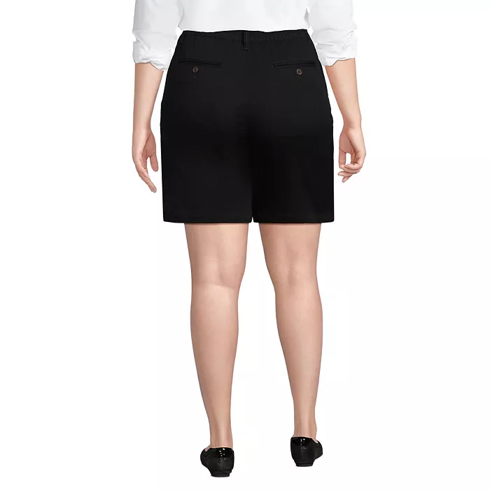 Lands' End Women's Classic 7" Chino Shorts Women's Fashion Shoes & Accessories